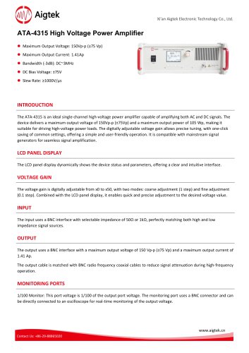 ATA-4315 High Voltage Amplifier