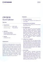 CRY3018 Sound Calibrator