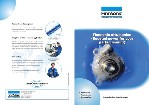 Ultrasonic components for industrial cleaning