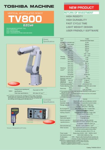 VERTICAL ARTICULATED ROBOT ＴＶ８００