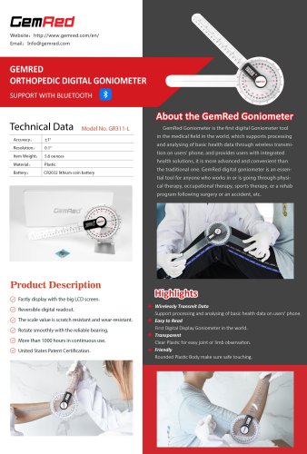 GemRed Digital Goniometer