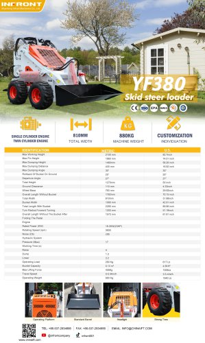 INFRONT Cheap Diesel Ce Epa Engine Skid Steer Loader Farm Chinese Small Mini Skid Steer Wheel Track Loaders YF380C
