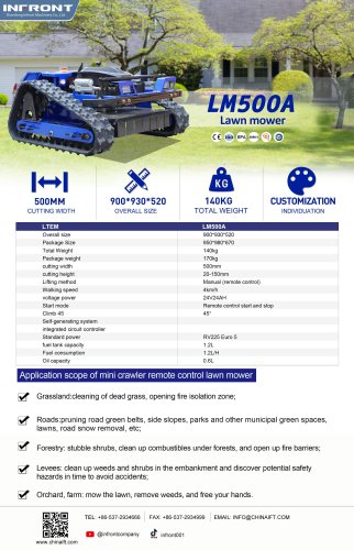 INFRONT Diesel  Robotic Lawn Mower LM500A