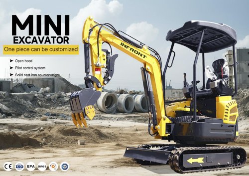 INFRONT FREE SHIPPING EPA Kubota Engine Mini Excavators 1.3 Ton Farm Used New Crawler Digger Small Mini Excavator 1 Ton Machine Prices YFE13B