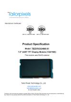 Product Specification Model:TBZ070C024600-01 7.0″ UART TFT Display Module (1024*600)