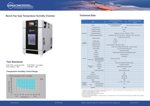 Humidity and temperature test chamber ST/22/40(H)