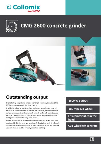 CMG 2600 concrete grinder