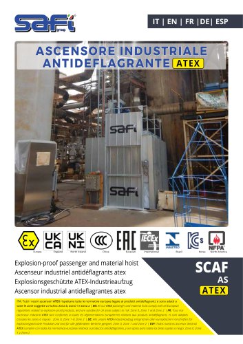 EXPLOSION-PROOF PASSENGER AND MATERIAL HOIST SCAF AS ATEX (ZONE 0,1 AND 2)