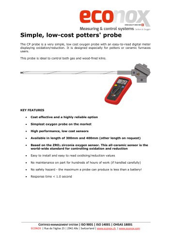 ECONOX CarboProbe CP (%O2 potters)