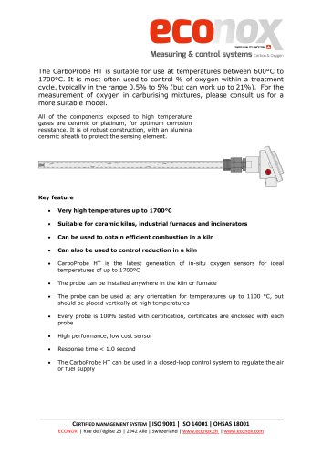 ECONOX CarboProbe HT (%O2 1700°C)