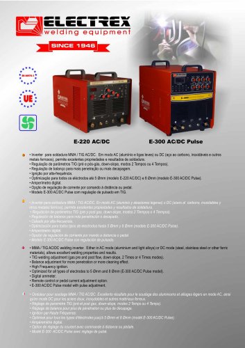 TIG AC/DC inverter welding machine catalogue