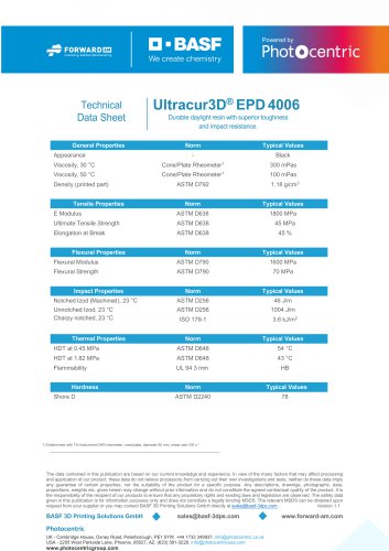 Ultracur3D® EPD 4006