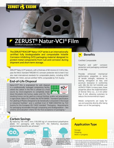 ZERUST® Natur-VCI® Certified Compostable VCI Film Film