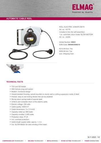 AUTOMATIC CABLE REEL