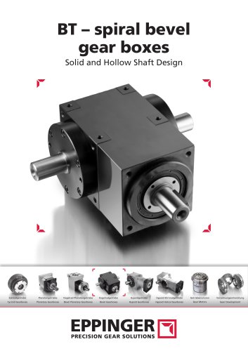 BT – spiral bevel gear boxes