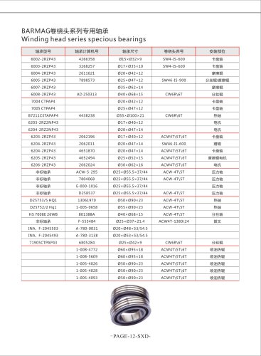 Winding Head Series Special Bearing
