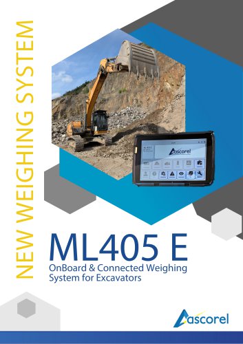 ML 405 E Onboard & Connected weighing system for Excavators