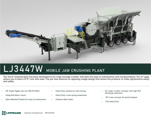 LJ3447W MOBILE JAW CRUSHING PLANT