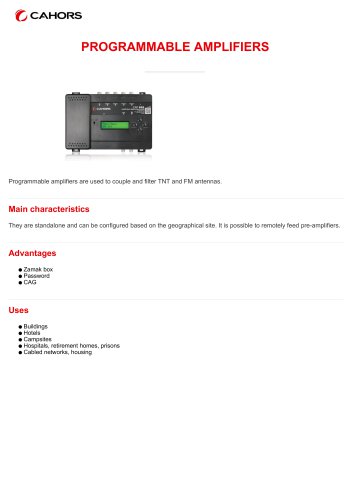 PROGRAMMABLE AMPLIFIERS