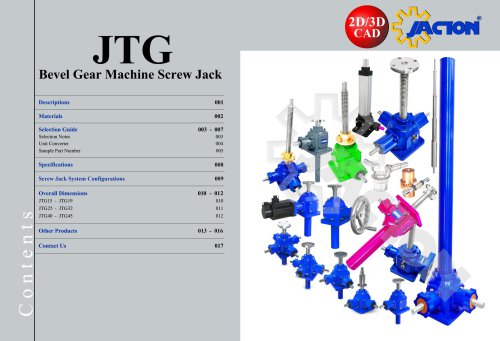 JTG Classic Bevel Gear Machine Screw Jack