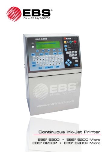 EBS-6200 Series Industrial INK-JET Printers (CIJ, SCP)