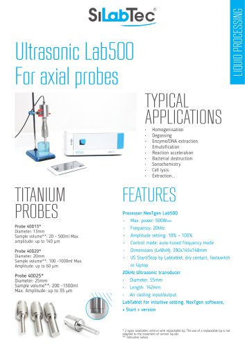 Ultrasonic Lab500 For axial probes