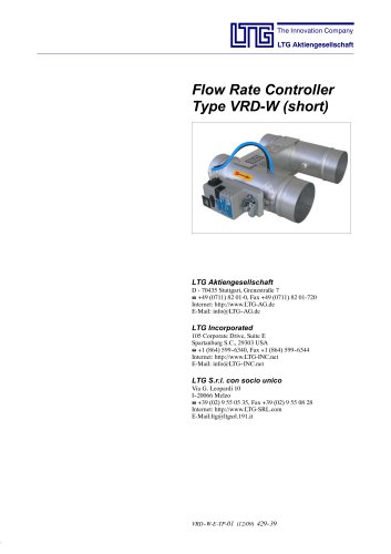 Flow-Rate Controller Type VRD-W