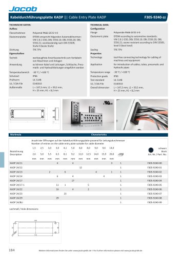 Jacob KADP datasheet