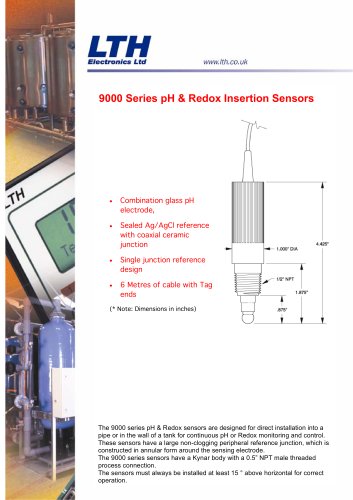   9000 Series    Insertion pH / Redox Electrodes