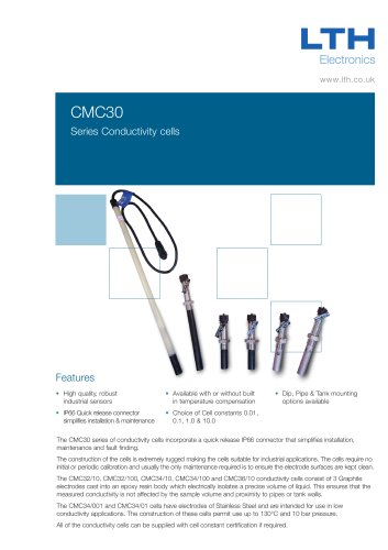 CMC30 Series    Insertion & Dip Conductivity Cells