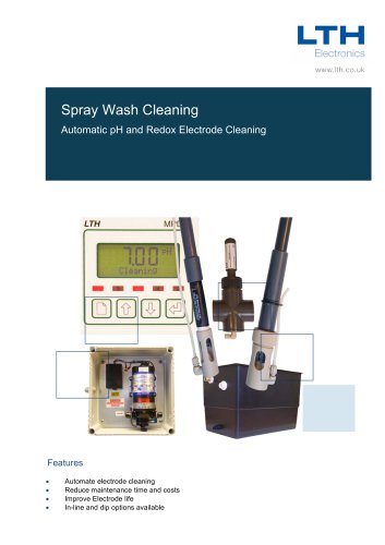 Spray wash system for pH & Redox Electrode Systems