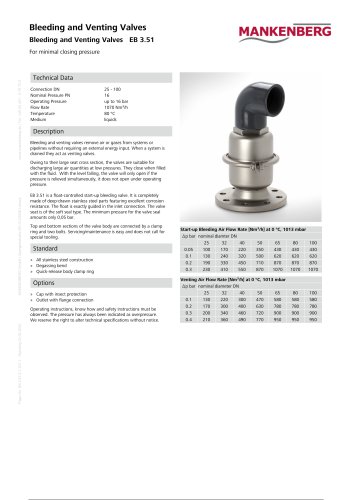 Bleeding and Venting Valves EB 3.51