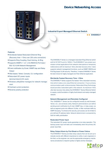 Industrial Managed Ethernet Switch-EH6508G-F