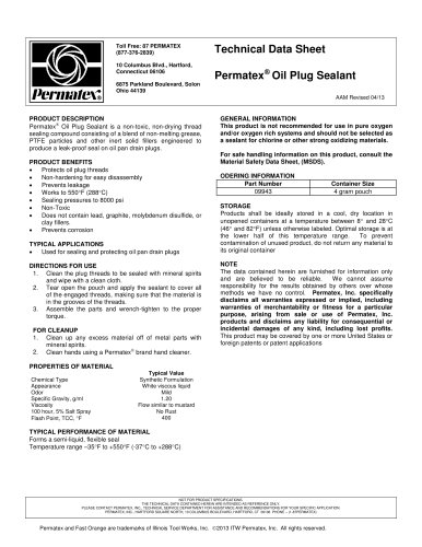 Permatex oil plug sealant