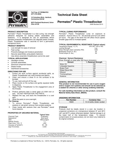 Permatex Plastic Threadlocker