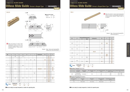 Slide Guide Bronze L-Shaped Blank type:SGLX