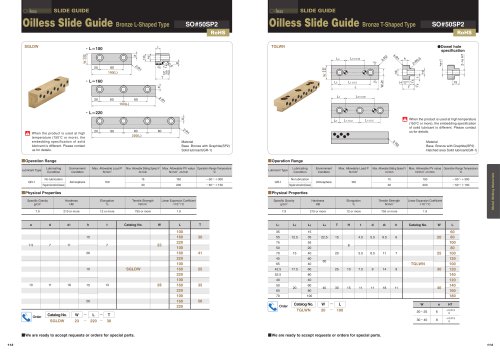 Slide Guide Bronze L-Shaped type:SGLDW