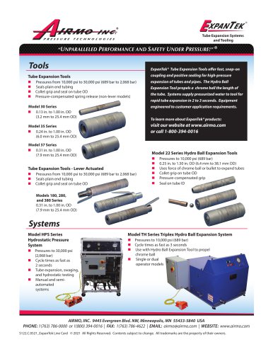 Tube Expansion Systems and Tooling