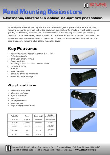 Panel Mounting Desiccators