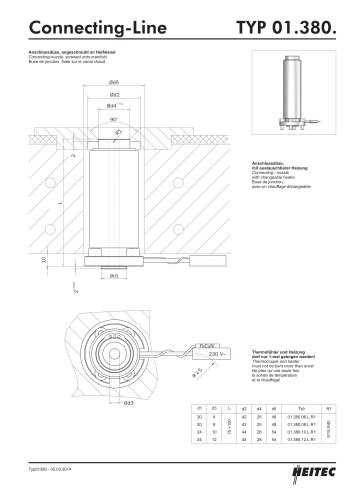 CONNECTING NOZZLE, SCREWED ONTO MANIFOLD