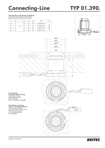 CONNECTING NOZZLE, SCREWED ONTO MANIFOLD