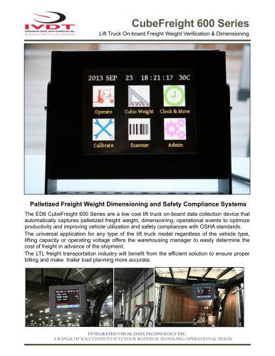 Forklift onboard freight dimensioning systems