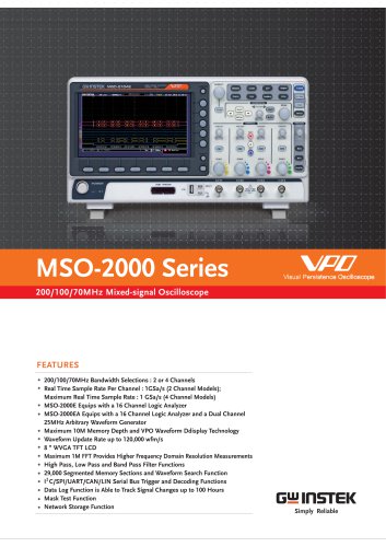 The brochure of MSO-2000 series