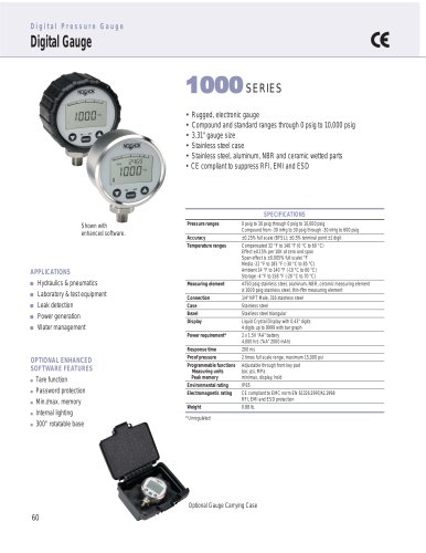 1000 Series Digital Pressure Gauges