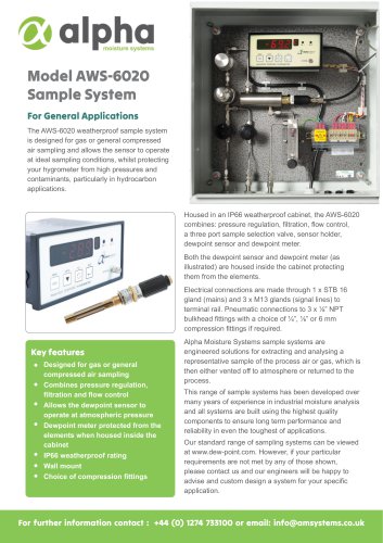 AWS-6020 Dewpoint Sampling System