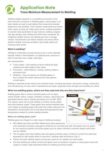 Trace Moisture In Welding