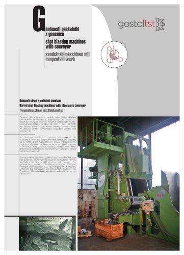 Shotblasting machine with conveyor