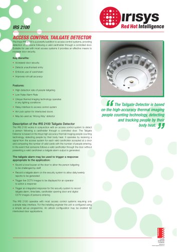 IPU 40081 - IRS 2100 (Tailgate Detector) Data Sheet