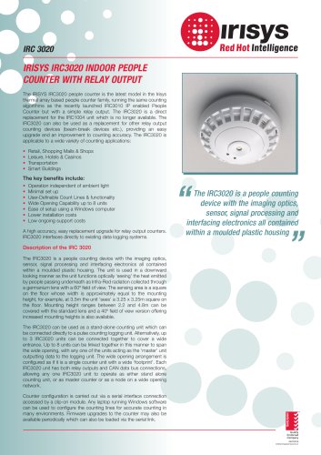 IPU 40297 IRC3020 Indoor People Counter with Relay Output Datasheet