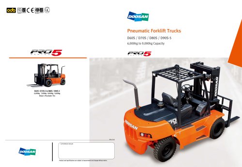 Pneumatic Forklift Trucks D60S / D70S / D80S / D90S-5